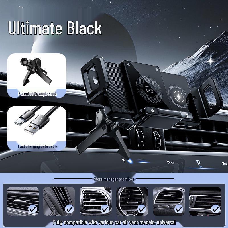 

Universal Car Wireless Charging Phone Holder with Folding Screen Navigation and 90° Rotation