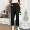 Drawstring Waist Slant Pockets Pants Casual Loose Tapered Pants For Spring  Summer  Women's Clothing