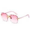 New Rimless Women's Sunglasses Fashion Gradient Lenses Sun glasses Lady Vintage Alloy Legs Classic Designer Shades UV400