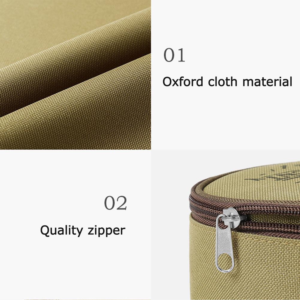 Sierra Bowl Storage Bag Oxford Fabric Tableware Cups Carrying Case Organizer Waterproof Tableware Dish Container Picnic Supplies