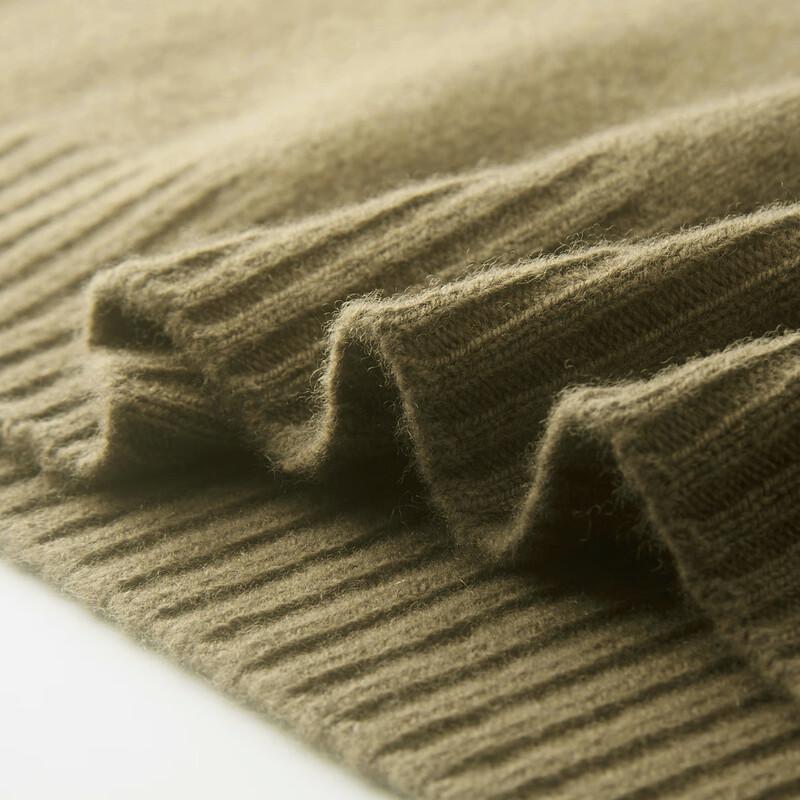 FIRS Men's Round Neck Wool Cashmere Blend Sweater