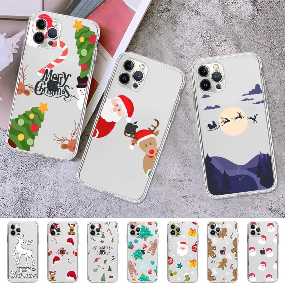 Christmas Mousepad For iPhone 16 15 14 13 12 Mini 11 Pro XS Max X XR SE 6 7 8 Plus Soft Silicone Cover