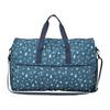 Folding Boston Bag, Large, Miffy HPL0004, B273, Navy Small Flowers