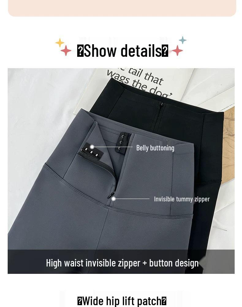 Invisible Zipper Women's High Waist Tummy Control Yoga Pants - Slimming, Comfortable, Butt Lift Base Layer for Spring & Autumn