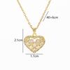 Small Heart Zircon Pendant Necklace For Women Minimalist Fashion Collarbone Chain Dainty Love Design