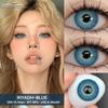 AMARA 1 Paar Braune Naturfarbene Kontaktlinsen für Augen RIYADH Serie Weichlinsen Koreanisches Augen-Make-up Mode Blaue Farblinsen