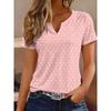 Women's Color Block Print V-Neck T-Shirt