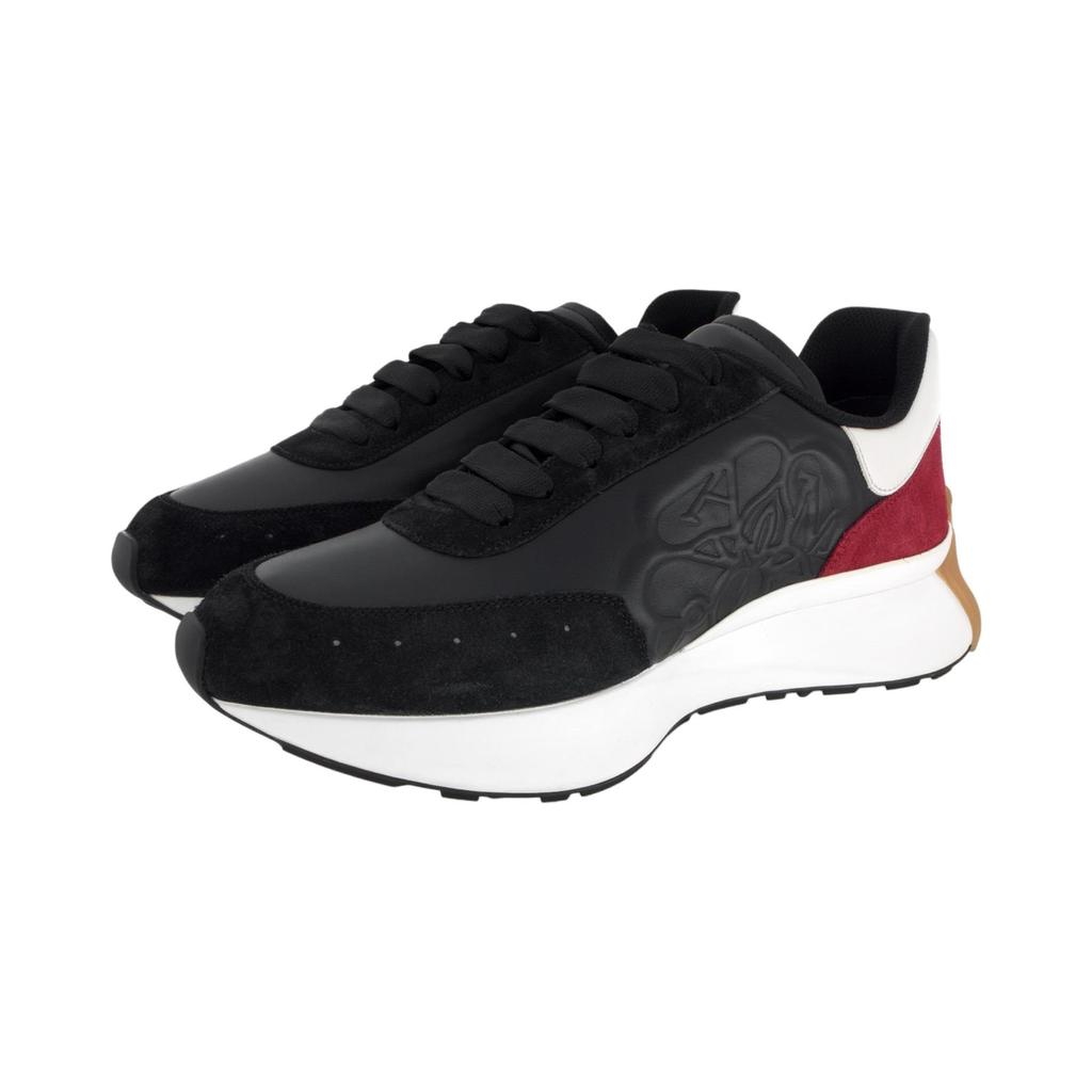 Alexander Mcqueen Sprint Runner Black White Red 688548WIDN41697