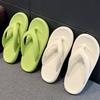 Non-slip pinch feet new women's bathroom men's couple slippers bathing outside wearing sandals summer thick-bottomed flip-flops beach