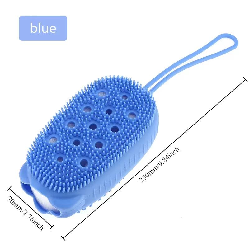 Silicone Body Scrub Shower Exfoliating Scrub Sponge Bubble Bath Brush Massager Skin Cleansing