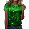 2025 New Foreign Trade Irish Festival Lucky Clover Saint Par Festival 3D Digital Printing Short Sleeve Hot Model