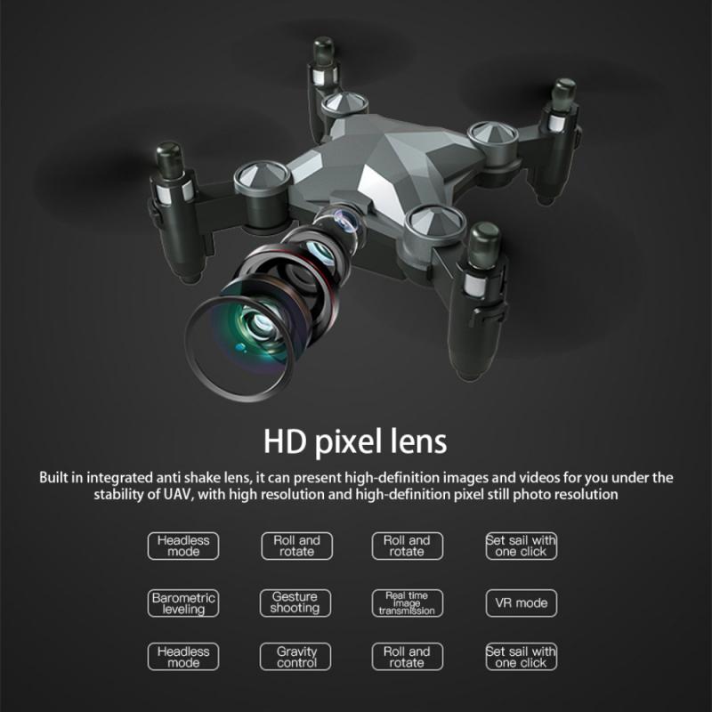 Mini Drone HD Wifi FPV con forma de equipaje, Control remoto, con cámara, plegable, retorno con un clic, Quadcopter, Juguetes
