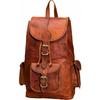 Leather Goat Vintage Backpack Genuine Travel Brown New Rucksack Bag