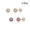[LsSHOP] 14K Color Sphere Earrings (Gold Plated)_LJ5234BRE