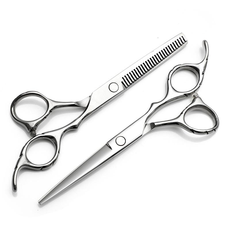 Flower Tail Hairdressing Scissors: Safe, Markless Flat Cut & Thinning Shears 4CR13 for Bang Cutting