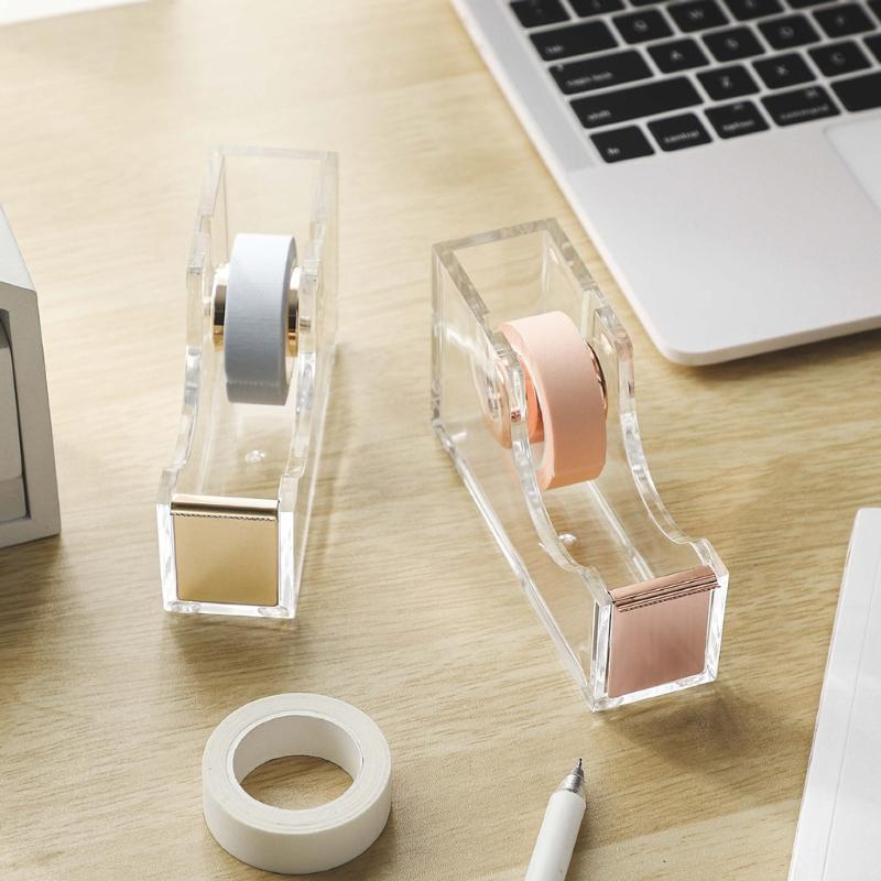 Acrylic Tape Dispenser Tape Dispenser Desk Office Desk Supplies Tape Holder Desktop Tape Dispenser Organier