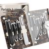 Koala 4-Piece Manicure Set: Clear Bag, Flat & Angled Nail Clippers, Nail File Combination
