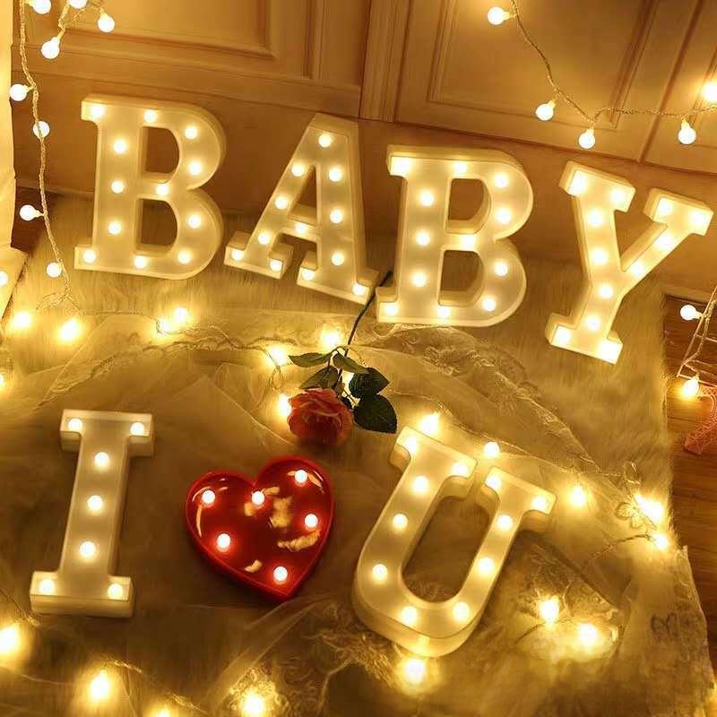 LED Alphabet Lights - 26 Letters for Birthdays, Parties & Proposals