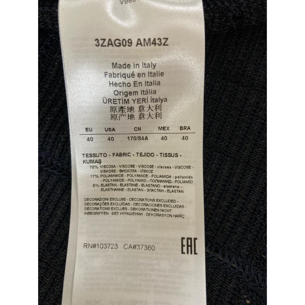 GIORGIO ARMANI Navy 3ZAG09 AM43Z 1B Windowpane Knit Jacket Jacket 40 blackUsed