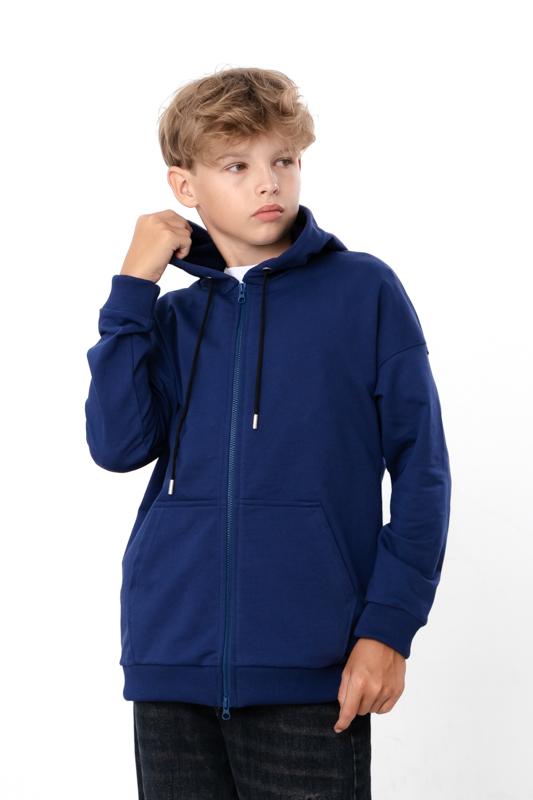 

Hoodie (boys) – Soft Knit, Hood & Kangaroo Pocket, Casual, Any season, 6395-057-1-1 HC 140 сапфіровий