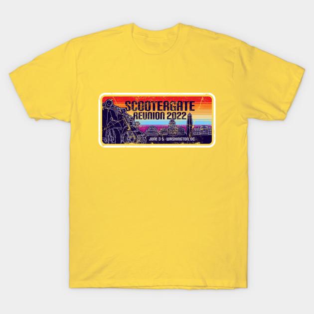 Men Black Print T-shirt Scootergate Reunion 2022 (Patina) No-Cut Transfer Paper Print Cotton Tshirt S жёлтый