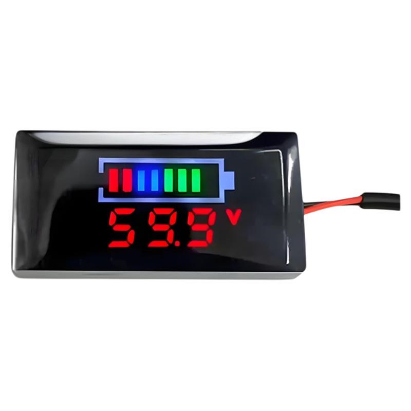 Waterproof Electric Vehicle Battery Voltage Display with Universal Reverse Connection Protection