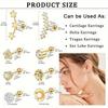 Bobisty 1PC 316L Stainless Steel Earrings Studs Stylish Opal Flower CZ Cartilage Earrings Hypoallergenic Studs for Men Women