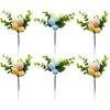 6 Pack Artificial Easter Egg Picks 8.7inch Easter Egg Tree Branches Spring Floral Picks Easter Stems for Spring Party Flower Arrangement Wreath Decor