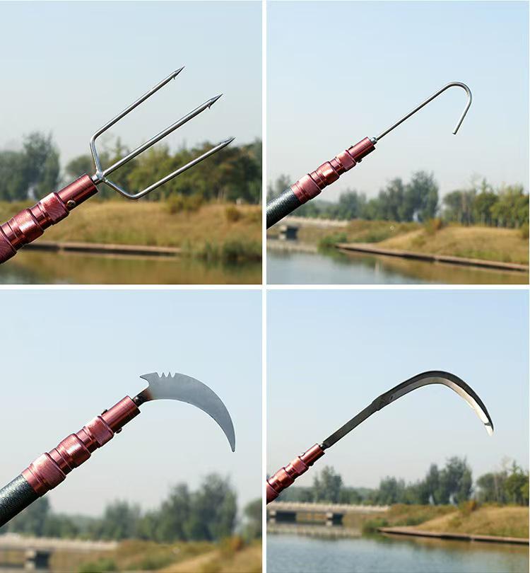 Gruby kij do podbieraka z włókna węglowego - Super twardy, regulowany do zbierania owoców