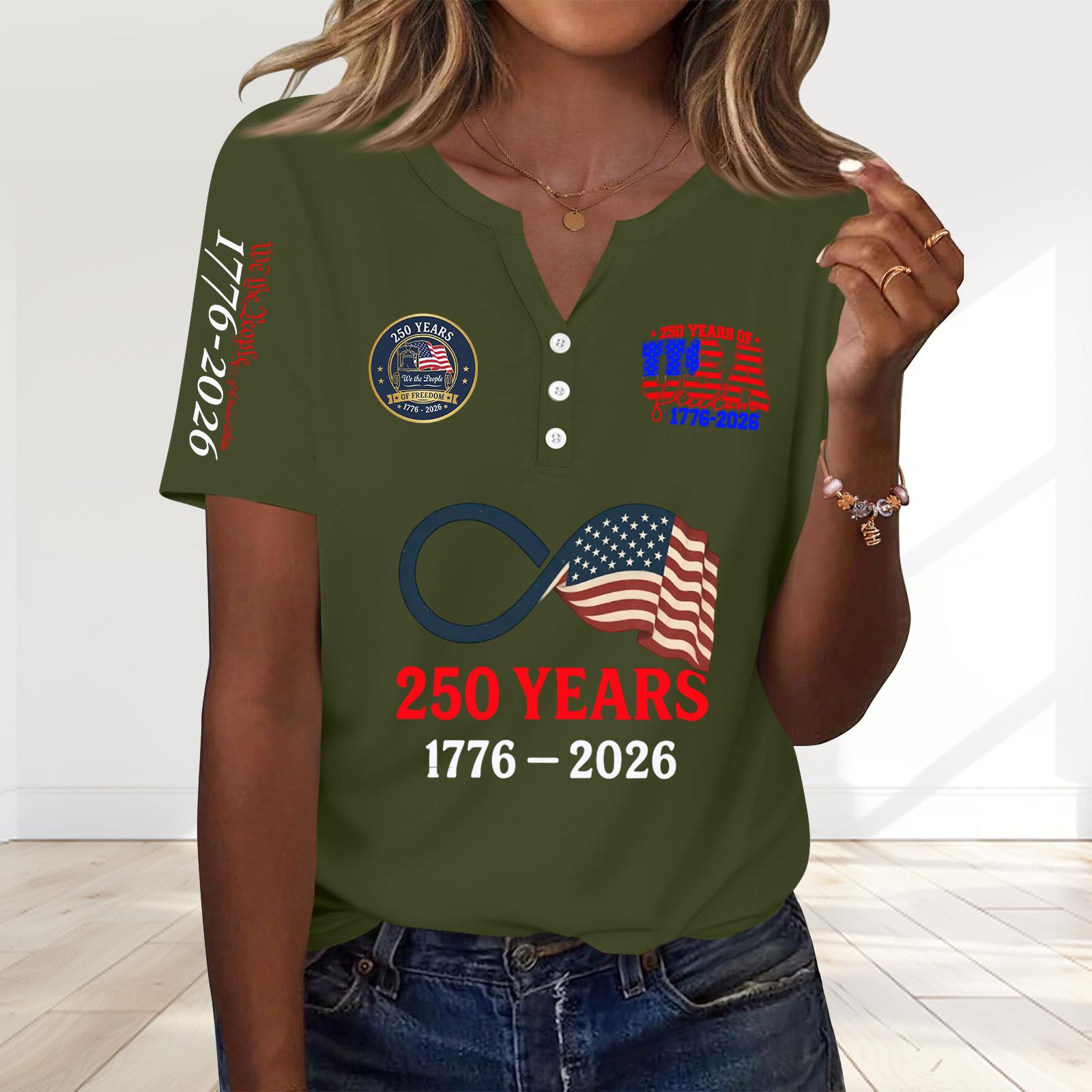 

Womens Spring Tops 250 Years 1776-2026 Summer Shirts for Women Dressy Tops for Women Womens Summer Tops Dressy Casual L армия зеленый