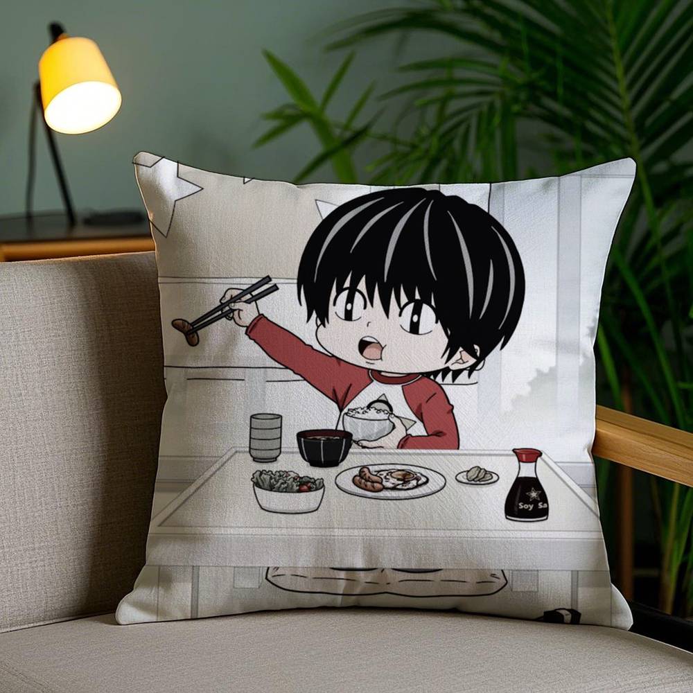K-Kotaro Lives Alone Pillow Case Home Dorm Chair Back Short Plush Double-sided Printing Office Nap Time Cushion Cover