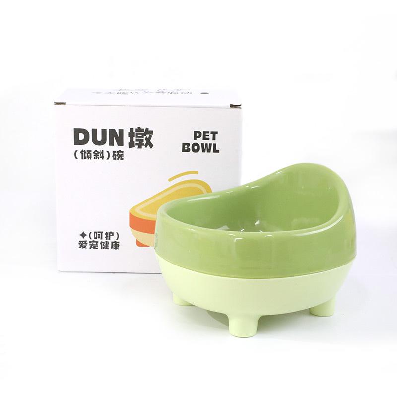 450ml Pet Bowl Flat & Slanted Neck Design Durable Cat Dog Food Water Bowl For Indoor All Season Feeding