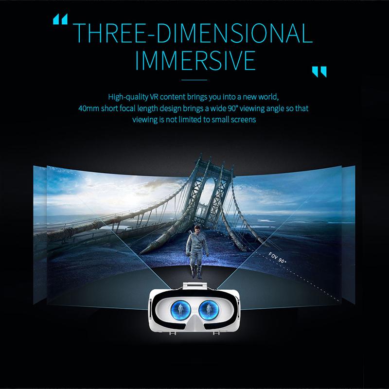 VR Shinecon Casque Helmet 3D Glasses Virtual Reality For Smartphone Smart Phone Headset Goggles Binoculars Video Game Wirth Lens 5