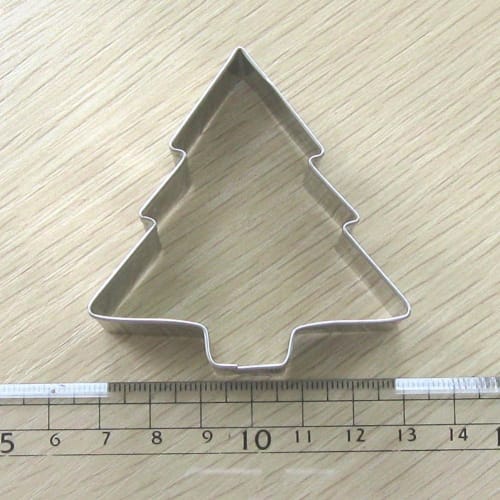 Nagao Stainless Steel Cookie Cutter, Tree Shape, Medium and Small, 2 Pieces