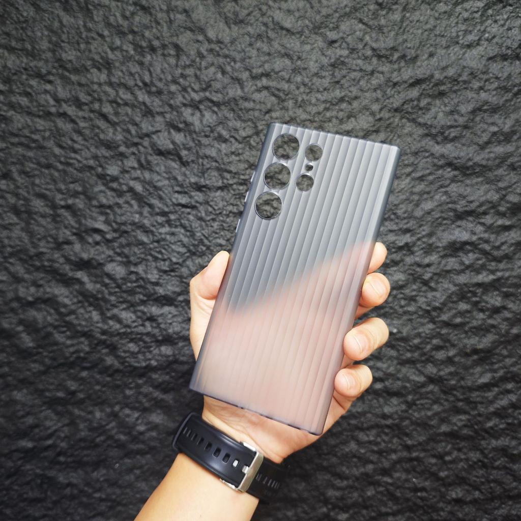 S25ultra Skin Feeling Magnetic Suction Suitable for Samsung S24 Ultra Mobile Phone Case PC Corrugated S23 Hard Shell Simple New