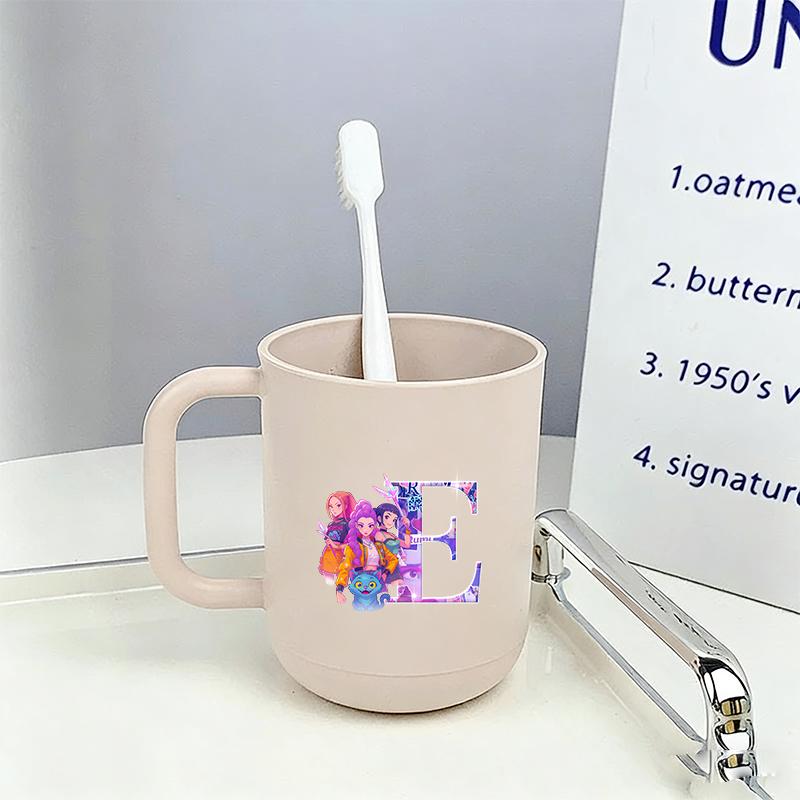 

Kpop Demon Hunters Mouthwash Cup Kawaii Portable Toothbrush Cups Home Couple Family Thickened Juice Water Mug Birthday Beautiful Gift