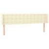 Maison Exclusive - Tête de lit avec oreilles Crème 163x16x78/88 cm Similicuir