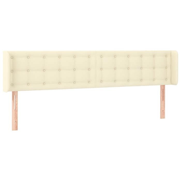 Maison Exclusive - Tête de lit avec oreilles Crème 163x16x78/88 cm Similicuir