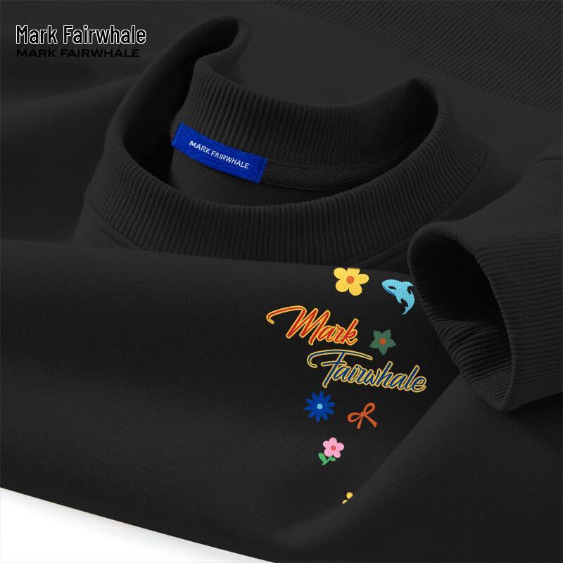 MARK FAIRWHALE Men's Loose-Fit Graphic Crewneck Sweatshirt