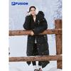 Unisex Long Hooded Down Jacket