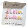 Kids Fun Nail Art 12Pcs Cartoon Stickers Cute Flower Cloud Heart Children Party Decorations Pattern Rhinestones Decals Self-adhesive Fake Nails