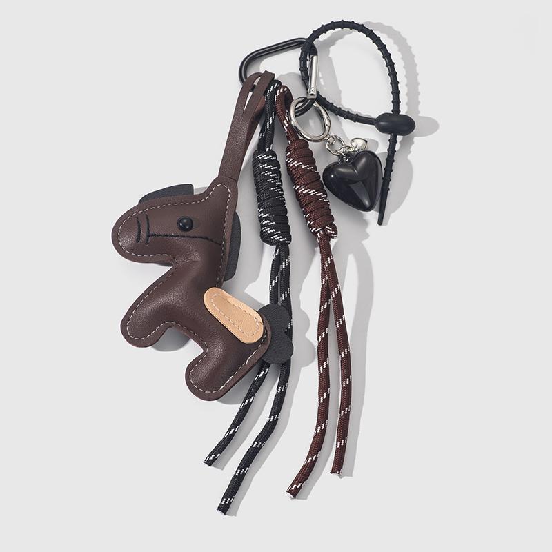 Yogodlns Faux Leather Cute Small Horse Mini Backpack Hanging Handbag Pendant Bag Pendant Bags Accessories