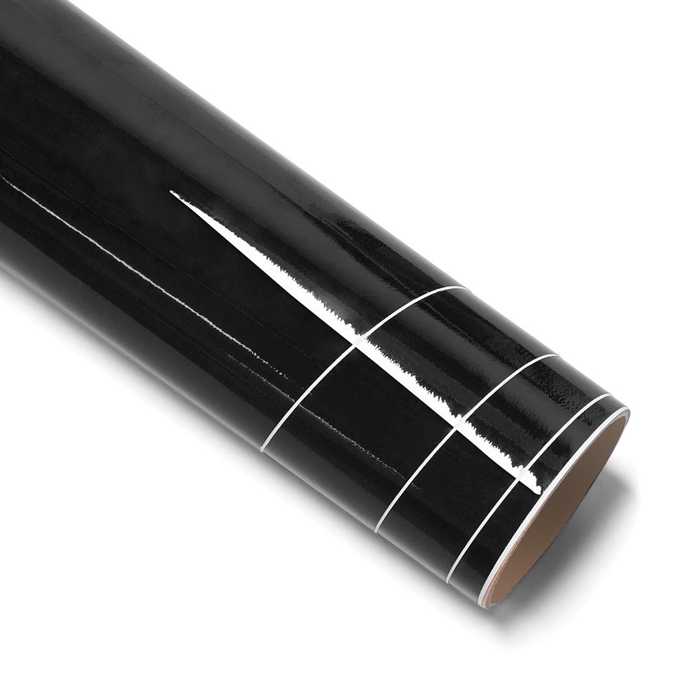 0.9mx1.52m/3m/16.5m Glossy Bright Black Car Films Vinyl Decal Wrap Sticker Self Adhesive Auto Body Decor Film Air Bubble Free