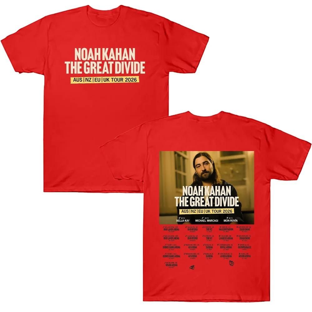 

Short Sleeve Summer Tees Noah Kahan The Great Divide TOUR 2026 T Shirts Women Unisex Cotton Casual T-Shirts Crewneck Tee Shirt 4XL