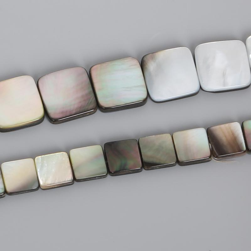 39 cm/pramínek čtvercové přírodní černé diskové korálky pro vlastní výrobu šperků