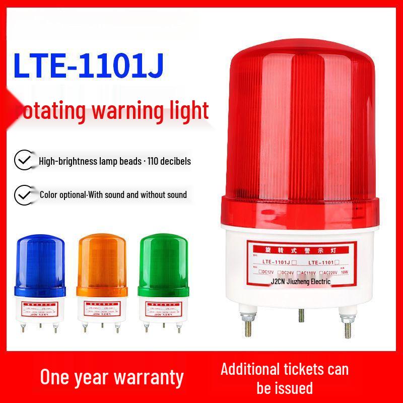 LTE-1101J LED Rotating Strobe Alarm Light with Sound, 220/12V LTE-1101 Silent - Blue 220V