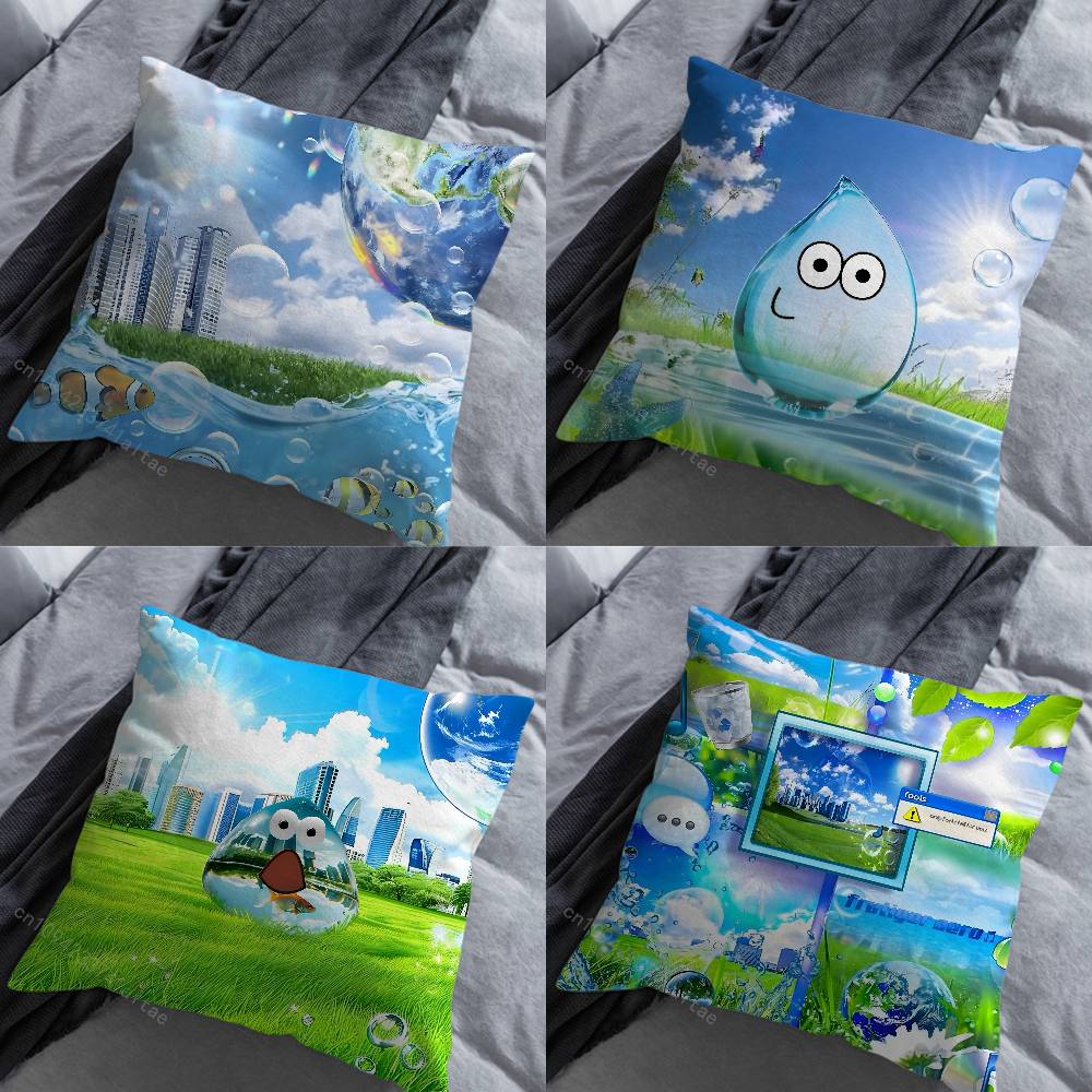 Nature Art FFrutiger Aero pillow over living room sofa cushion cover home decoration bedroom room bed pillow cover