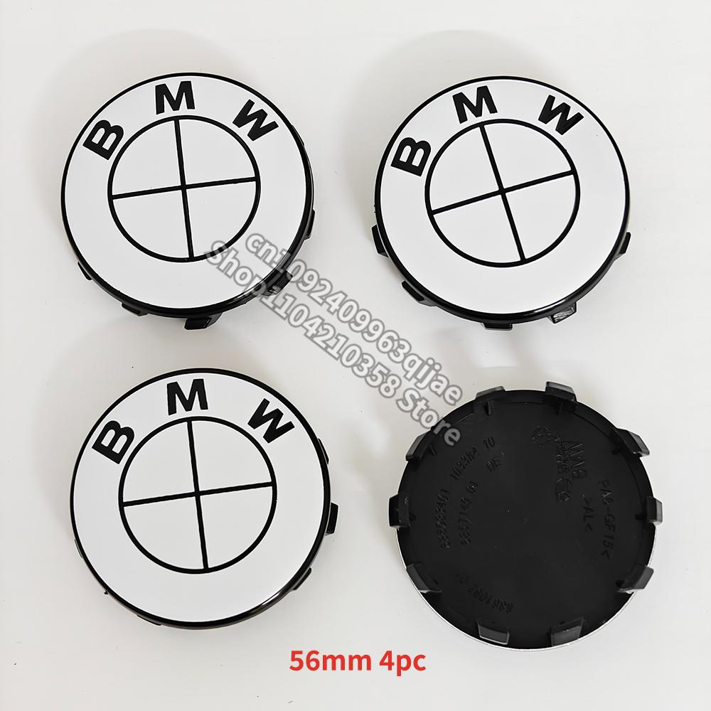 Plné bílé logo na auto Přední emblém na kapotu 82 mm + Zadní znak 74 mm + Krytka náboje kola 68 mm/56 mm + Samolepka na volant 45 mm Pro všechny BMW