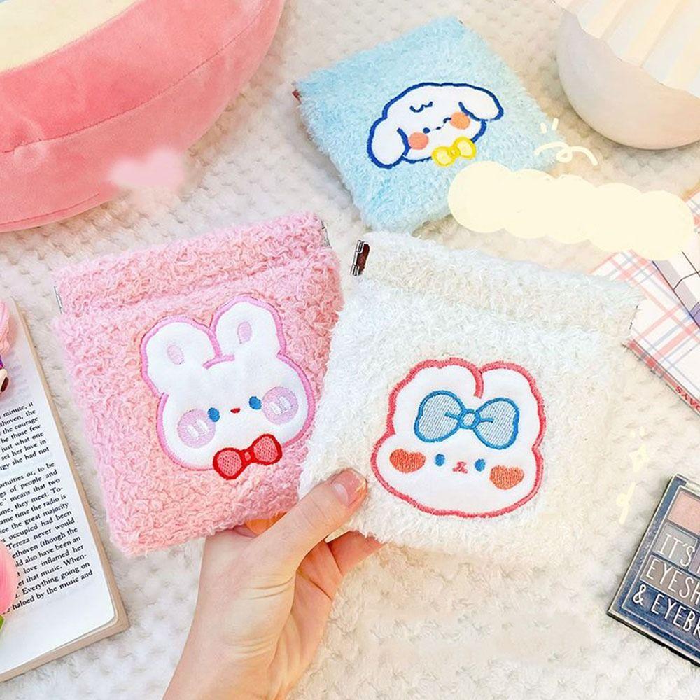 

Small Item Bag Women Change Storage Bag Leaf Spring Bag Cartoon Coin Purse Lipstick Cosmetic Bag синий