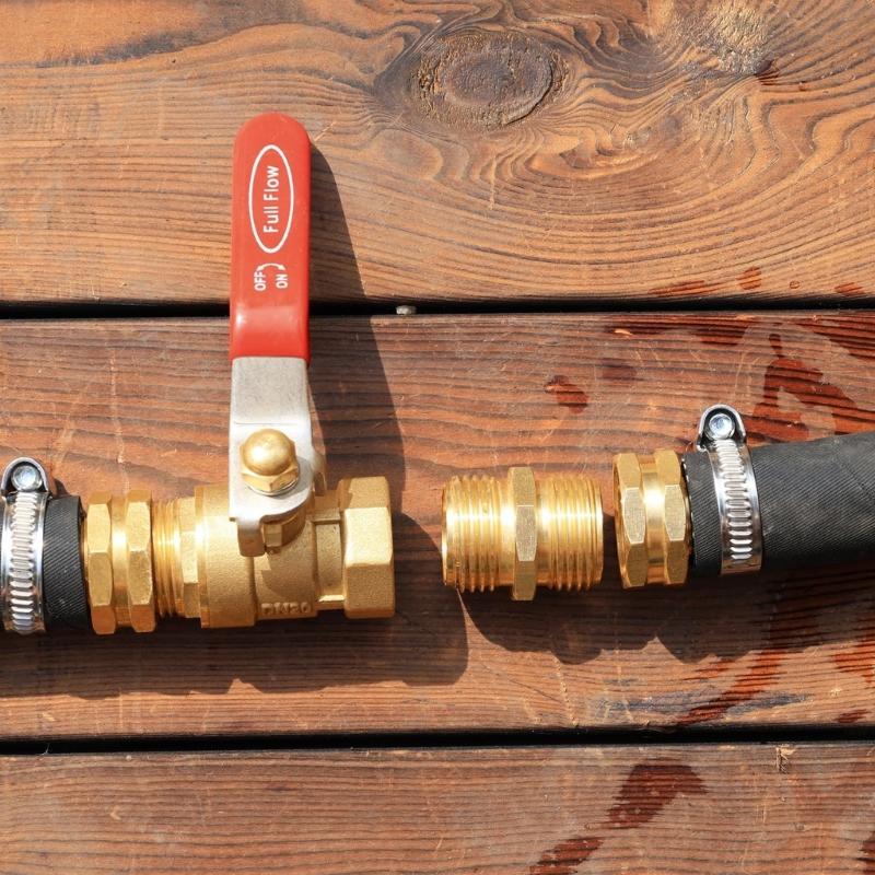 2Pcs 3/4inch Brass Hexagonal Head Adapter Male/Female Thread Garden Watering Fitting Pipe Extender Coupler Enduring